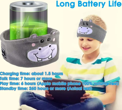 Máscara de Dormir con Diadema de Animal y Auriculares Bluetooth